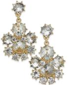 Charter Club Gold-tone Crystal Cluster Drop Earrings, Created For Macy's