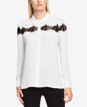 Vince Camuto Lace-trim Blouse