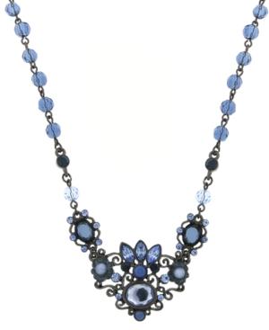 2028 Necklace, Crystal Flower Pendant