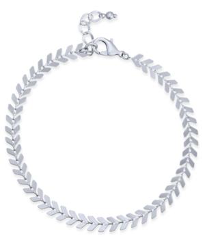 Inc International Concepts Chevron Link Ankle Bracelet, Created For Macy's