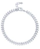 Inc International Concepts Chevron Link Ankle Bracelet, Created For Macy's