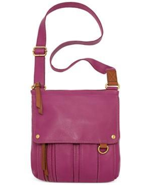 Fossil Morgan Leather Traveler Crossbody Bag