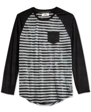 Rusty Later Tie-dye Stripe Raglan Long-sleeve T-shirt