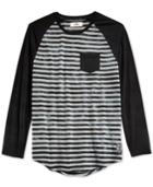 Rusty Later Tie-dye Stripe Raglan Long-sleeve T-shirt