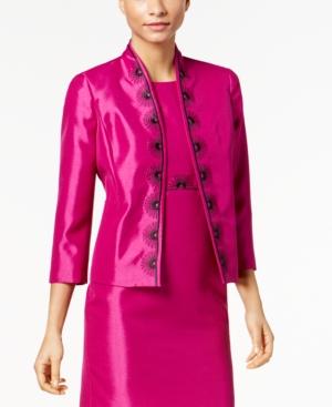 Kasper Embroidered Shimmer Blazer