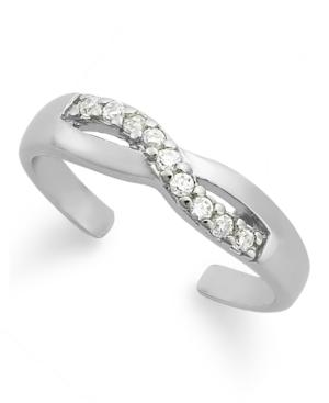 B. Brilliant Sterling Silver Toe Ring, Cubic Zirconia Infinity Toe Ring (3/8 Ct. T.w.)