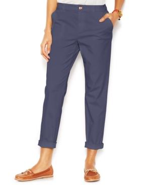 Maison Jules Lou Lou Cropped Straight-leg Chino Pants, Created For Macy's