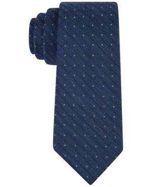 Calvin Klein Men's Denim Gold Mini Dot Slim Tie