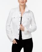 Inc International Concepts Crochet-inset Denim Jacket, Only At Macy's