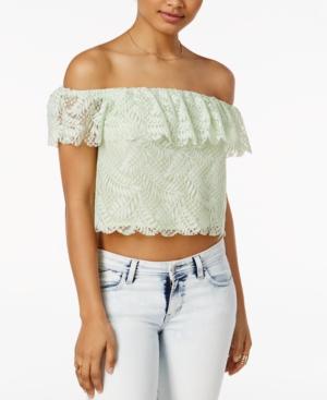 Guess Sasha Off-the-shoulder Lace Top