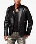 Sean John Men's Faux-leather Moto Jacket