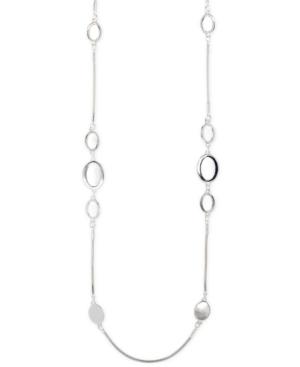 Nine West Silver-tone Long Strand Necklace