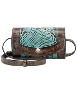 Patricia Nash Turquoise Tooled Amatrice Mini Crossbody