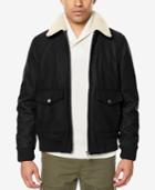 Sean John Men's Bomber Jacket With Fleece Collar, Created For Macy's