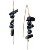 Inspired Life Multi-stone Wrapped Wire Threader Earrings