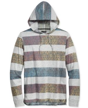Univibe Men's Striped Long-sleeve Hoodie