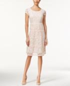 Ny Collection Petite Floral Lace Fit & Flare Dress