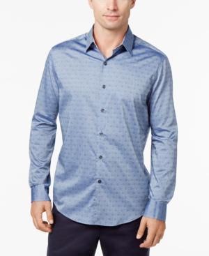 Tasso Elba Men's Diamond Tile Supima Cotton Shirt, Created For Macy's