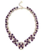Charter Club Gold-tone Amethyst Crystal Statement Necklace, 17-1/2 + 2 Extender, Created For Macy's