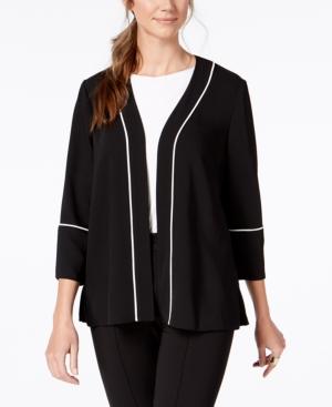 Alfani Pleated-back Belted Blazer, Created For Macy's