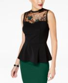 Thalia Sodi Embroidered Peplum Top, Created For Macy's