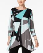 Alfani Colorblocked High-low Tunic Top, Only At Macy's