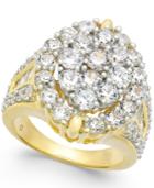 Diamond Oval Cluster Ring (4 Ct. T.w.) In 14k Gold
