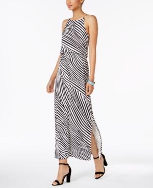 Nine West Animal-print Blouson Maxi Dress