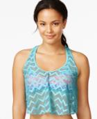 Hula Honey Multicolor Layered 2-piece Crochet Bikini Top Women's Swimsuit