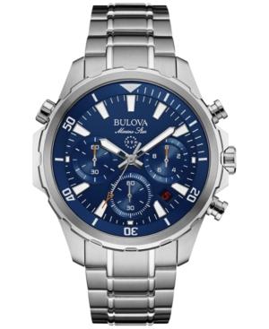 Bulova Men's Chronograph Marine Star Stainless Steel Bracelet Watch 43mm 96b256