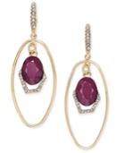 Inc International Concepts Gold-tone Bead And Pave Orbital Drop Earrings, Only At Macy's