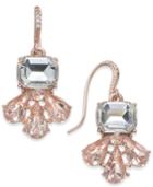 Charter Club Rose Gold-tone Multi-stone Drop Earrings, Created For Macy's