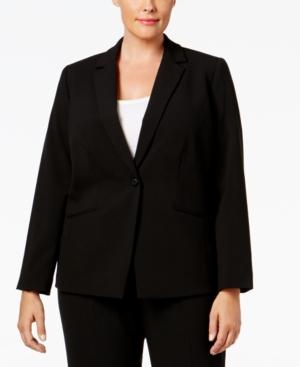 Tahari Asl Plus Size One-button Blazer