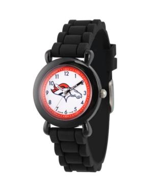 Gametime Nfl Denver Broncos Kids' Black Plastic Time Teacher Watch