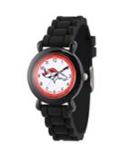 Gametime Nfl Denver Broncos Kids' Black Plastic Time Teacher Watch