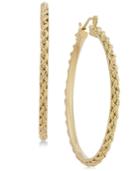 Rope Chain Hoop Earrings In 14k Gold