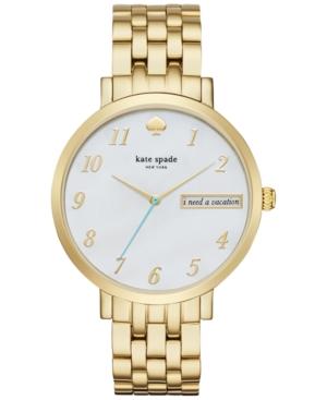 Kate Spade New York Women's Monterey Gold-tone Stainless Steel Bracelet Watch 38mm Ksw1106