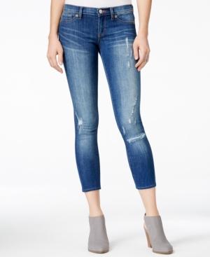 Dittos Taylor Cropped Medium Blue Wash Denim Leggings