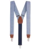 Club Room Men's Blue Chambray Suspenders, Only At Macy's