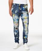 Guess Men's Paint-splattered Ripped Jeans