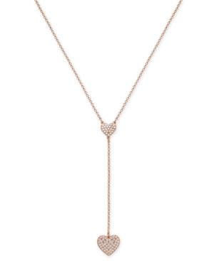Kate Spade New York Gold-tone Pave Heart Lariat Necklace, 16 + 3 Extender