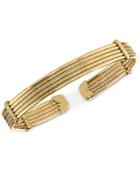 2028 Gold-tone Ridged Cuff Bracelet, A Macy's Exclusive Style