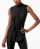 Inc International Concepts Tie-front Collared Shirt, Created For Macy's