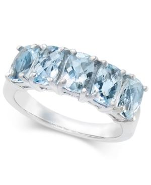 Aquamarine Ring (2-3/4 Ct. T.w.) In Sterling Silver