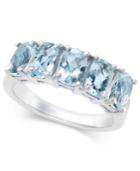 Aquamarine Ring (2-3/4 Ct. T.w.) In Sterling Silver