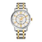 Men's Esq0251 Two-tone Ip Stainless Steel Bracelet Watch With White Dial