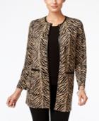 Jm Collection Petite Textured Duster Cardigan, Only At Macy's