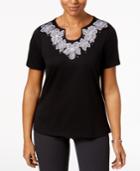 Alfred Dunner In The Limelight Embroidered T-shirt