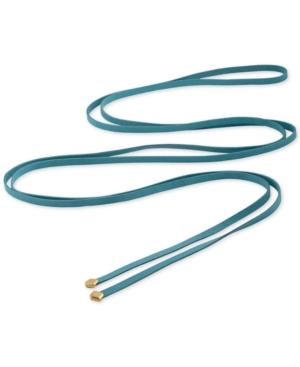 Rachel Rachel Roy Gold-tone Blue Suede Lariat Necklace