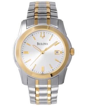 Bulova Men's Two Tone Stainless Steel Bracelet Watch 40mm 98h18